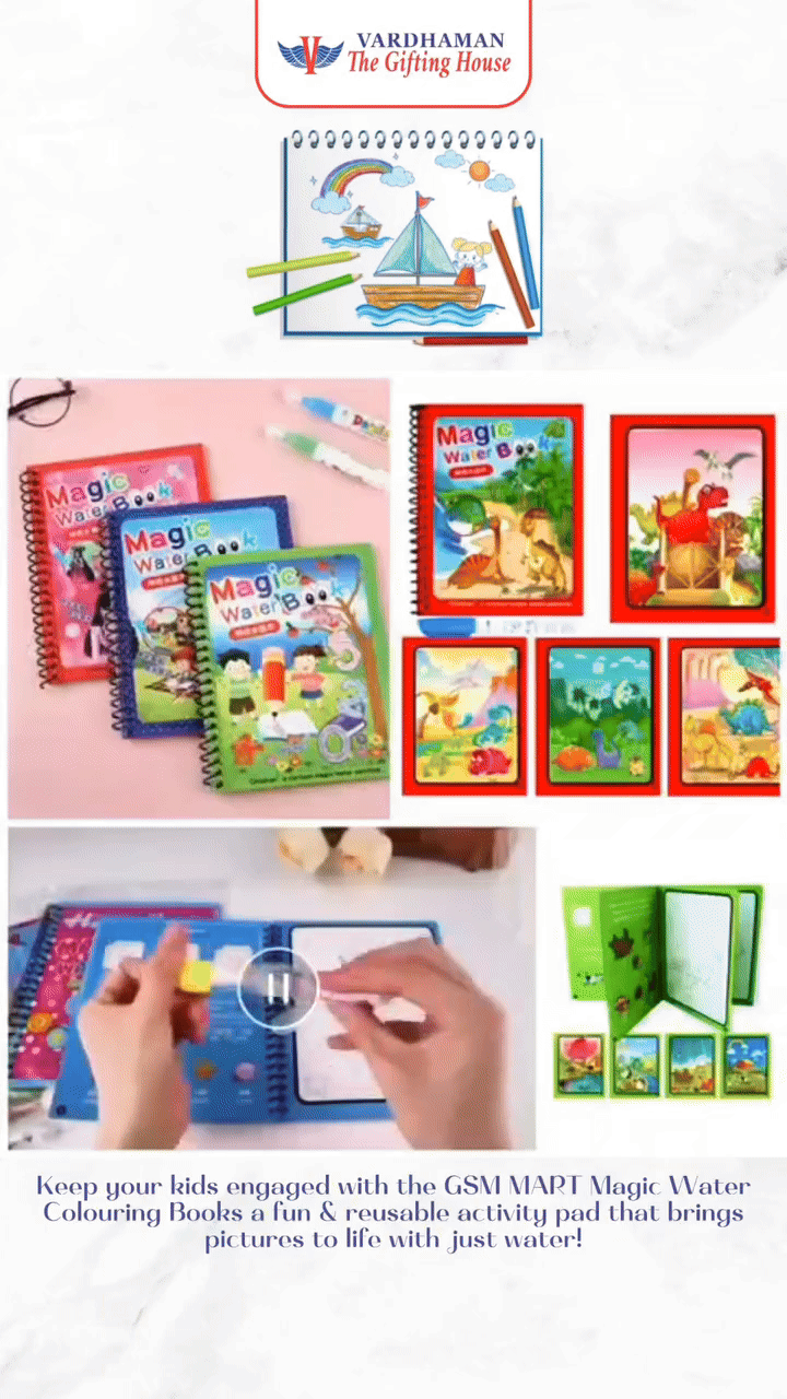 Magic Water Coloring Book for Kids – Reusable Painting Book