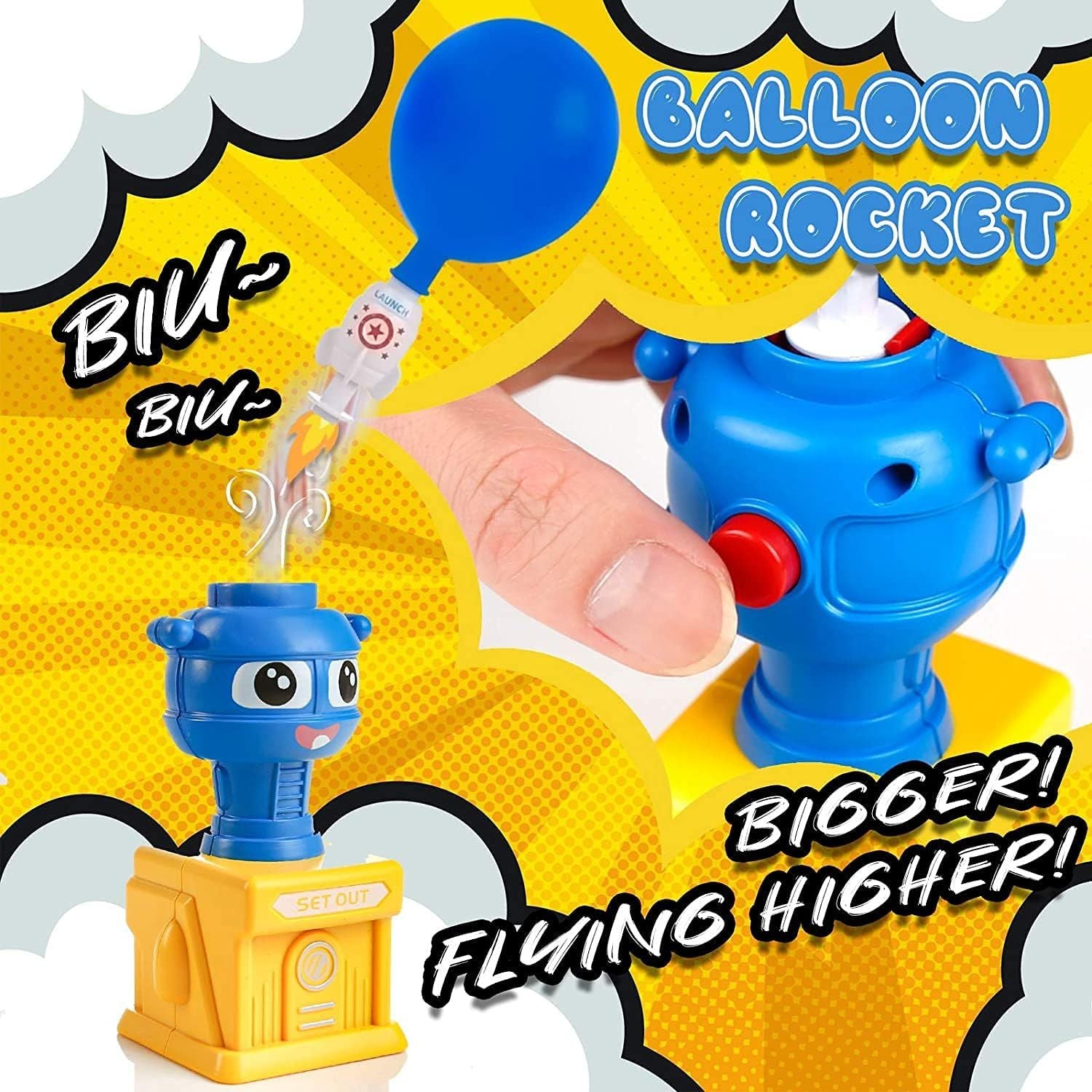 Car Balloon Air Power Toy – Balloon Launch Tower for Kids