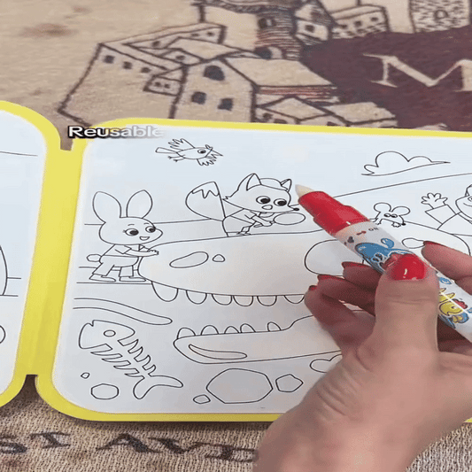 Magic Water Coloring Book for Kids – Reusable Painting Book