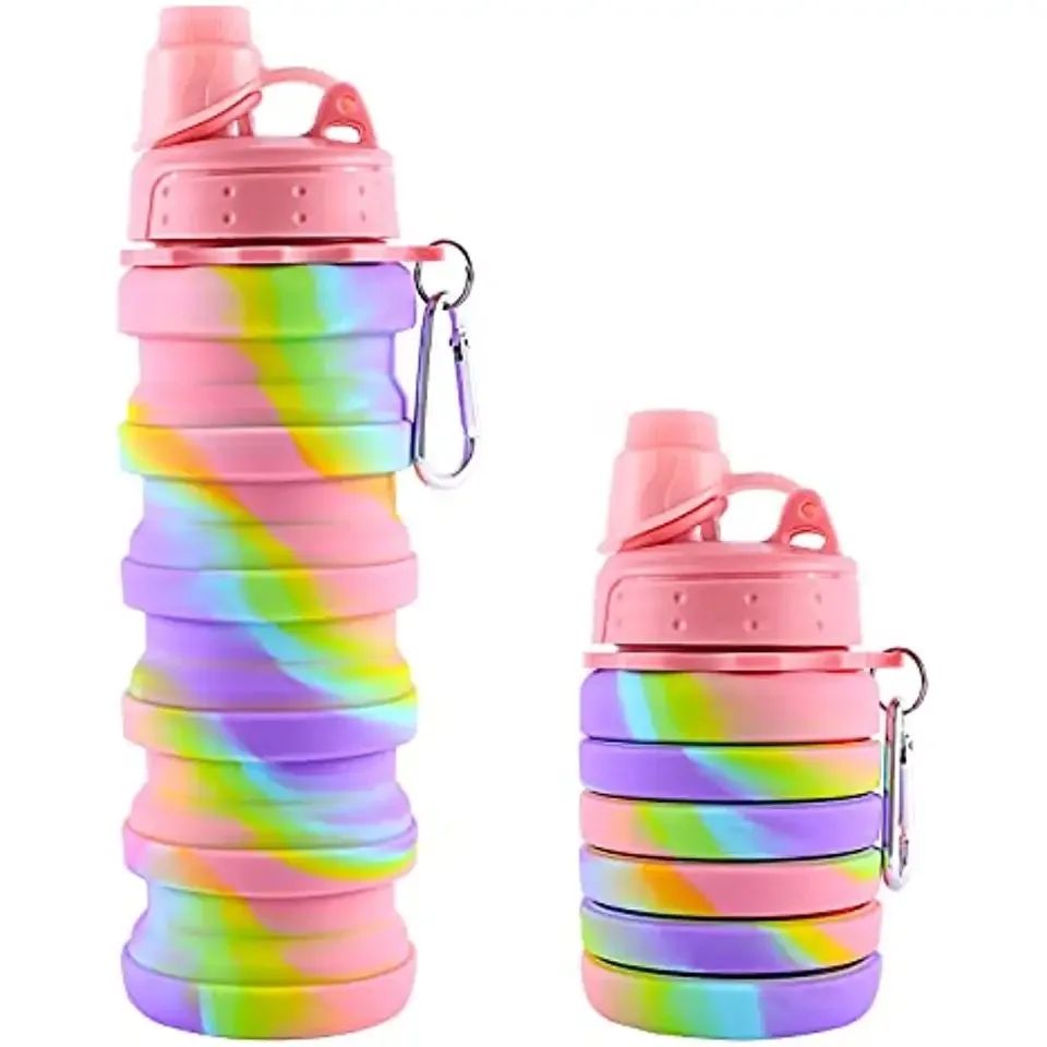 500ml Foldable Silicone Water Bottle – Portable Sports & Outdoor Cup