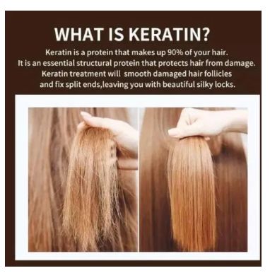 Blue Keratin Hair Mask – 500ml Creamy Treatment