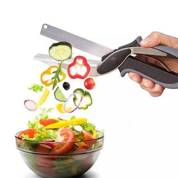 Clever Cutter 2-in-1 Knife & Cutting Board – Stainless Steel Multi-Function Utility Cutter by Crockery Mall
