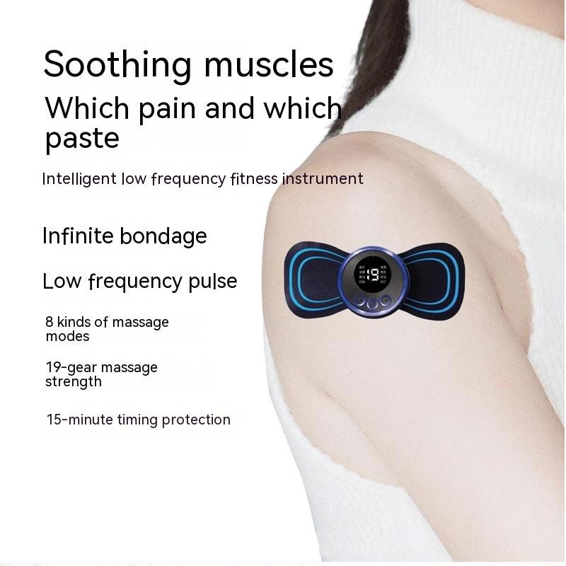 EMS Mini Electric Neck & Back Massager – Pain Relief Therapy