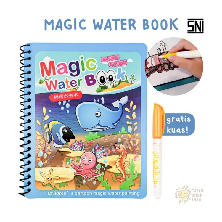 Magic Water Coloring Book for Kids – Reusable Painting Book