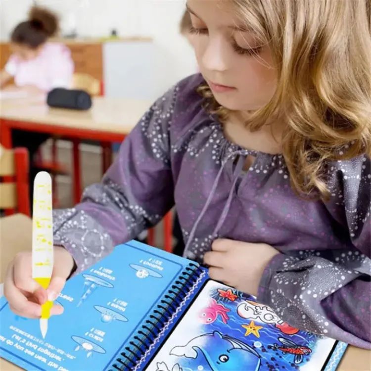 Magic Water Coloring Book for Kids – Reusable Painting Book